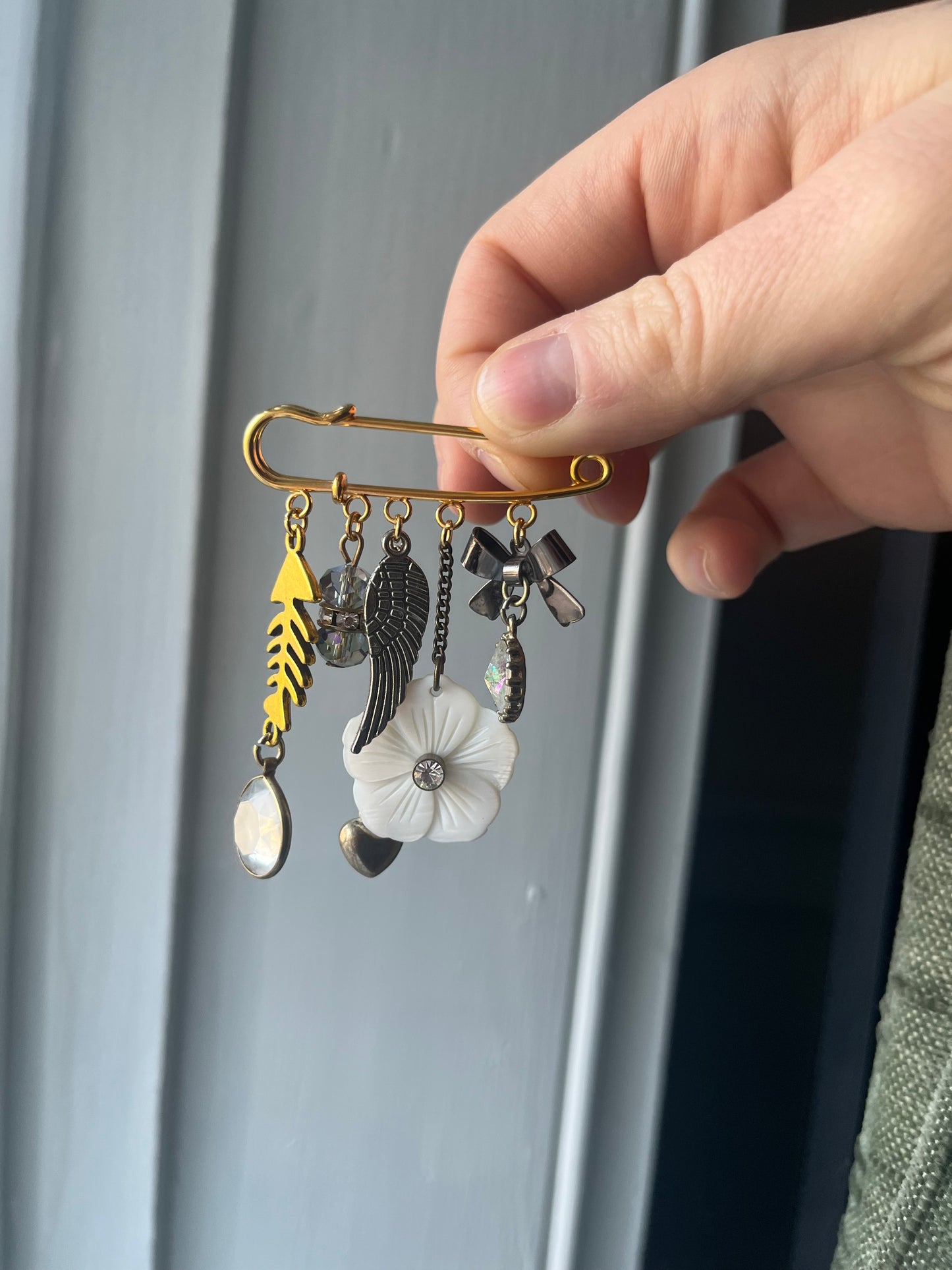 Funky charm pin