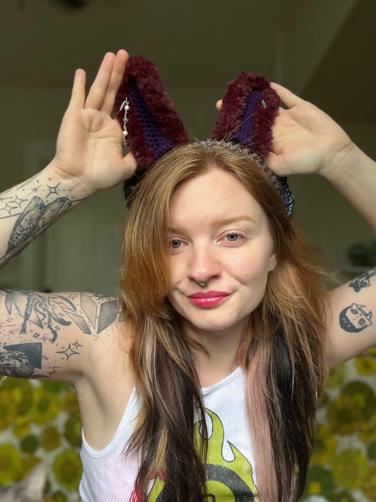 Beaded bunny bandana