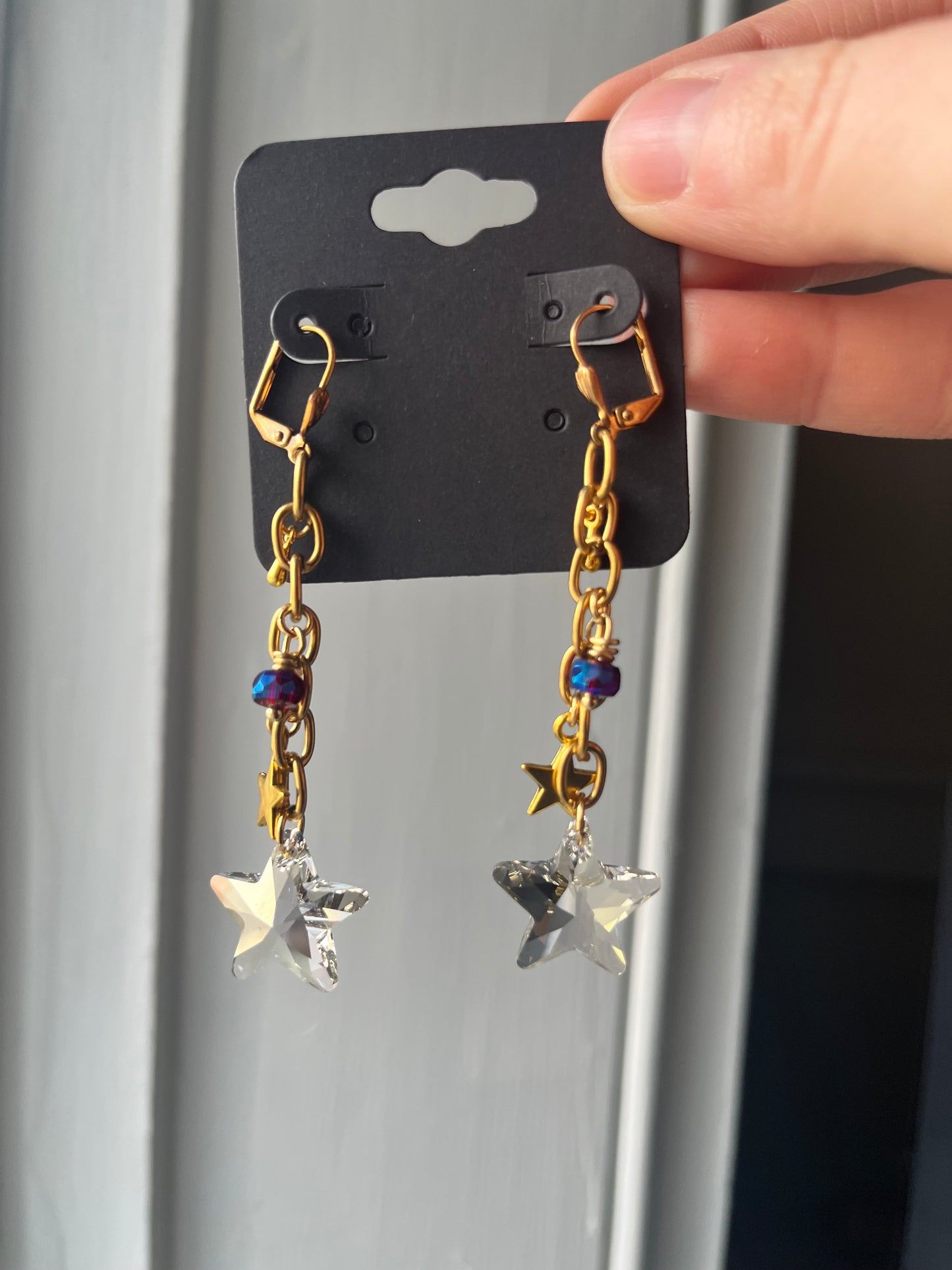 Star drop earrings
