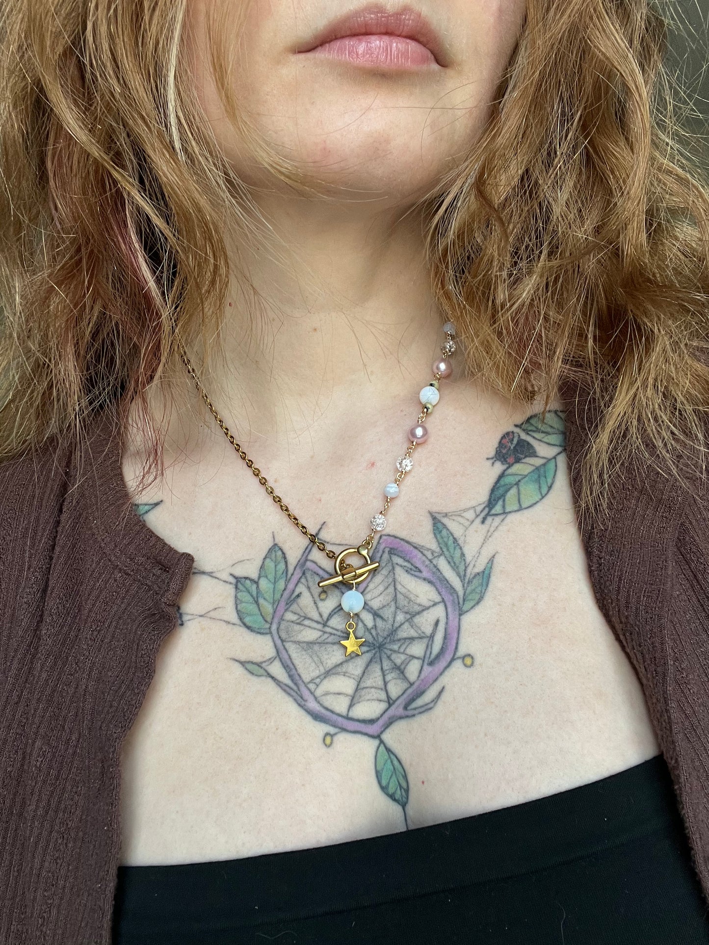 Blushed star necklace