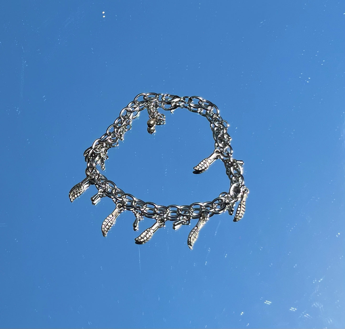 Feather anklet