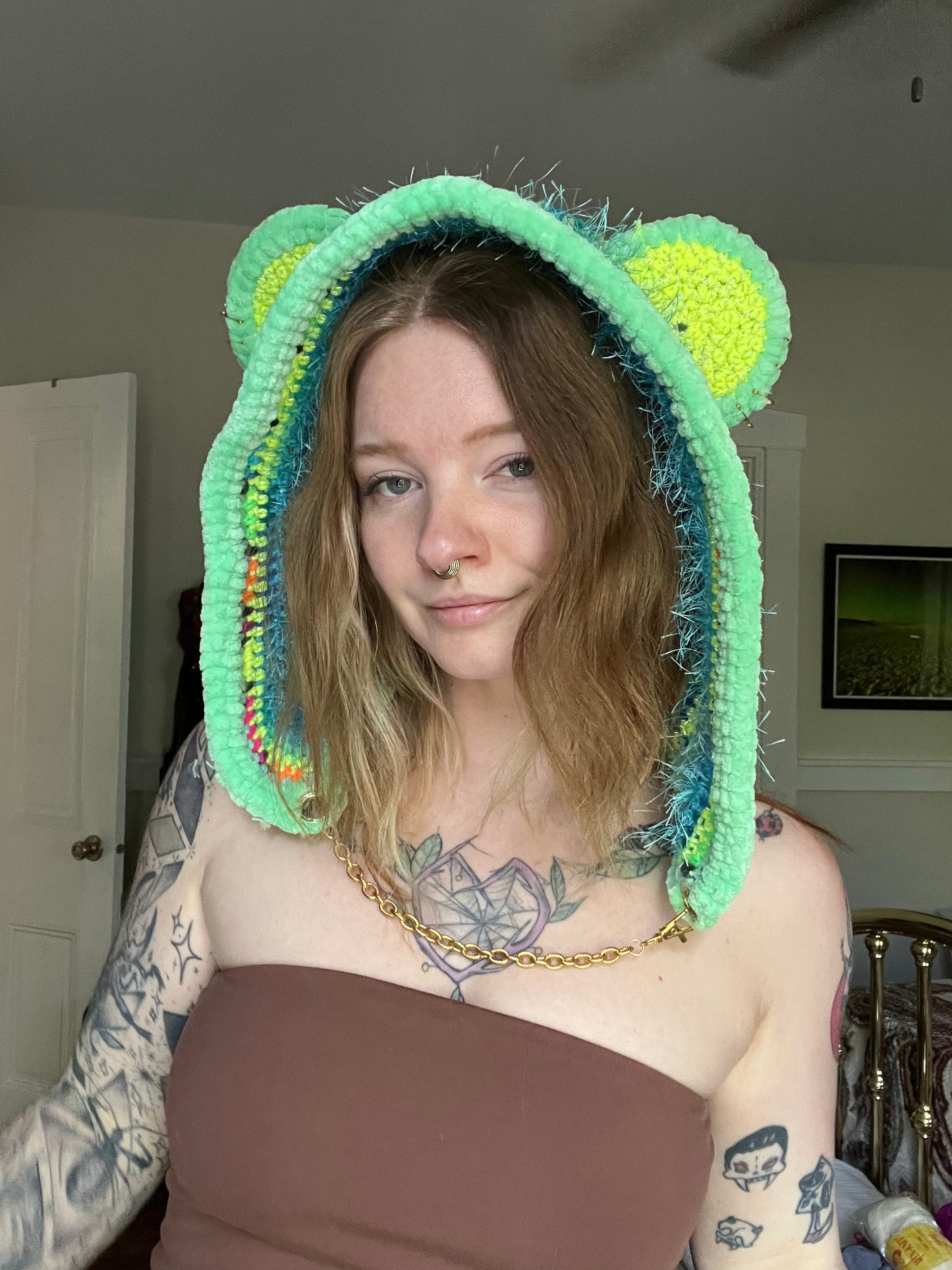 Reflective bear hood