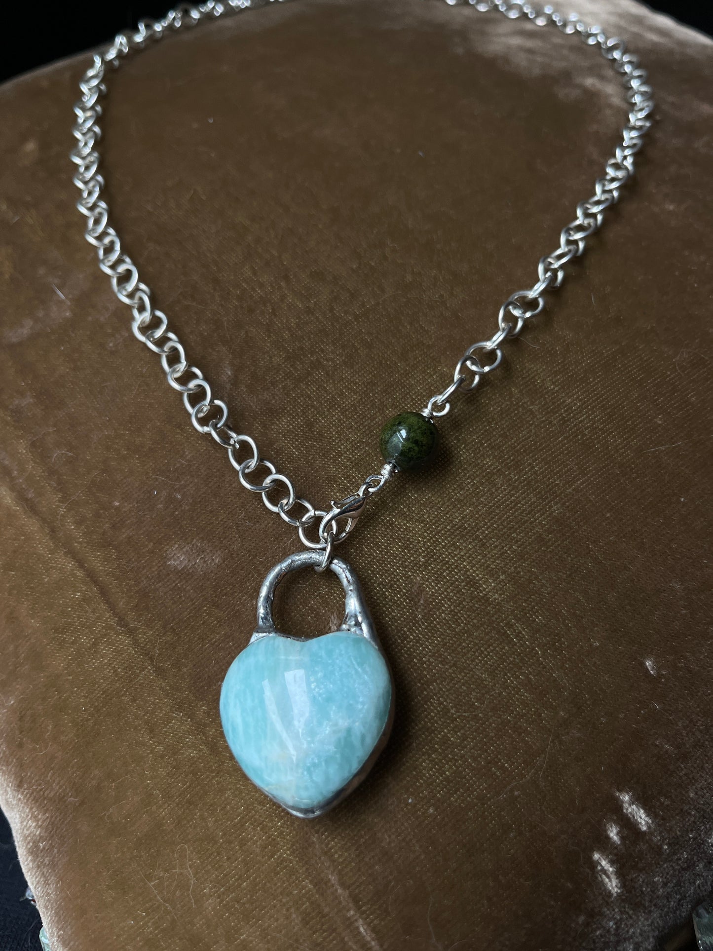 Larimar heart necklace
