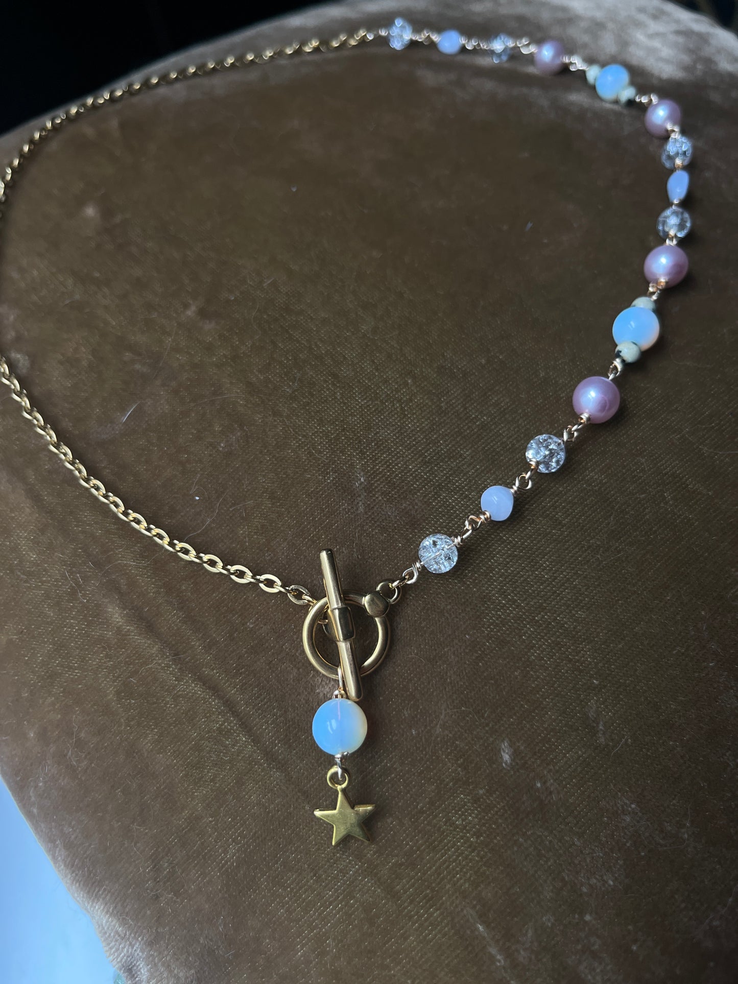 Blushed star necklace