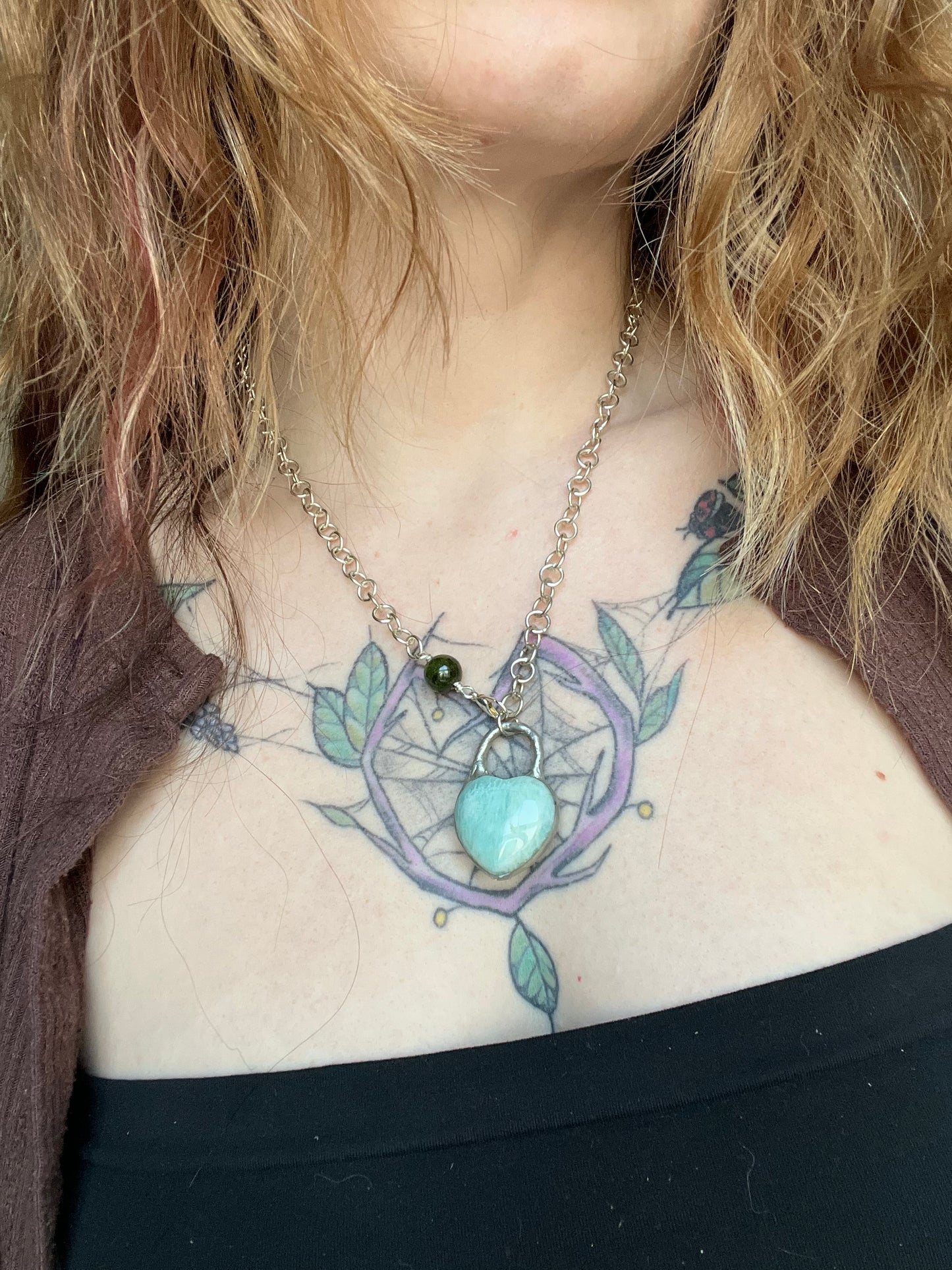 Larimar heart necklace
