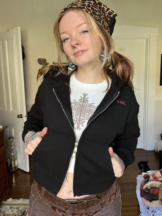 Shirley Temple crop zip up