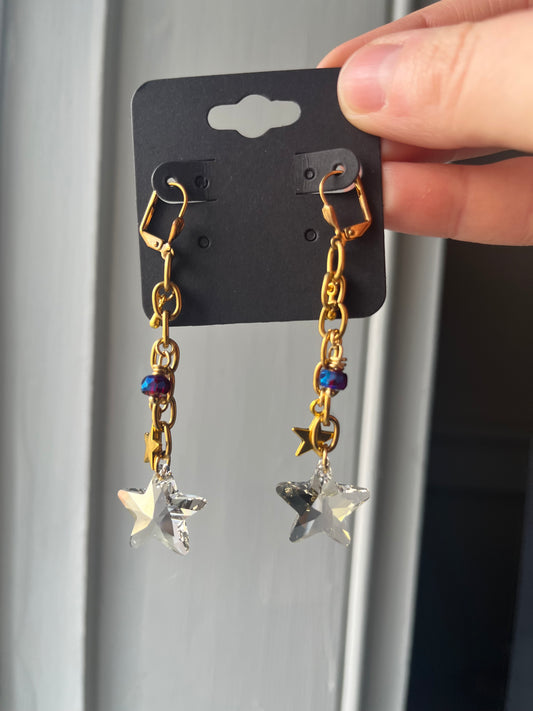 Star drop earrings