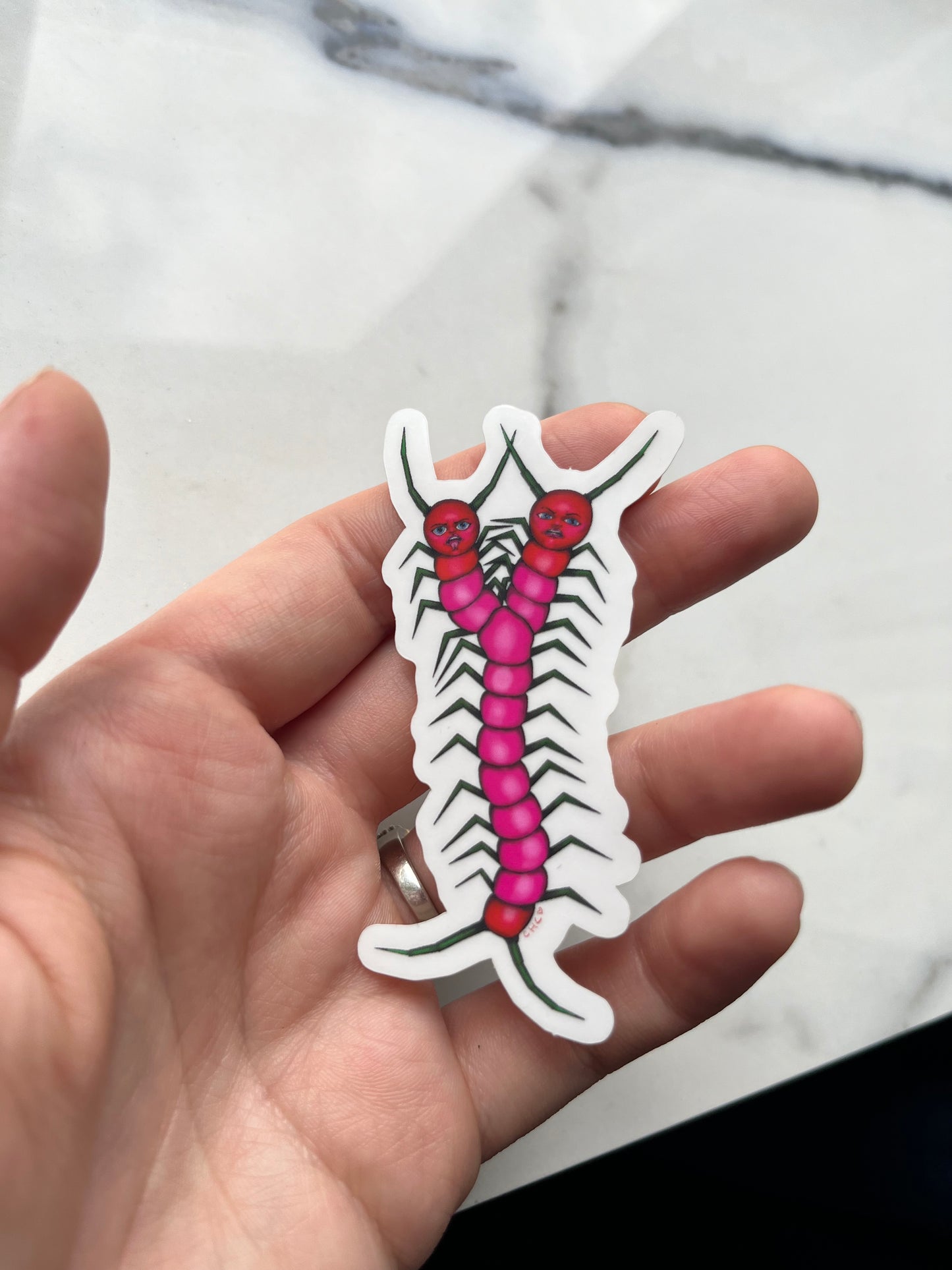 Creepy crawly sticker