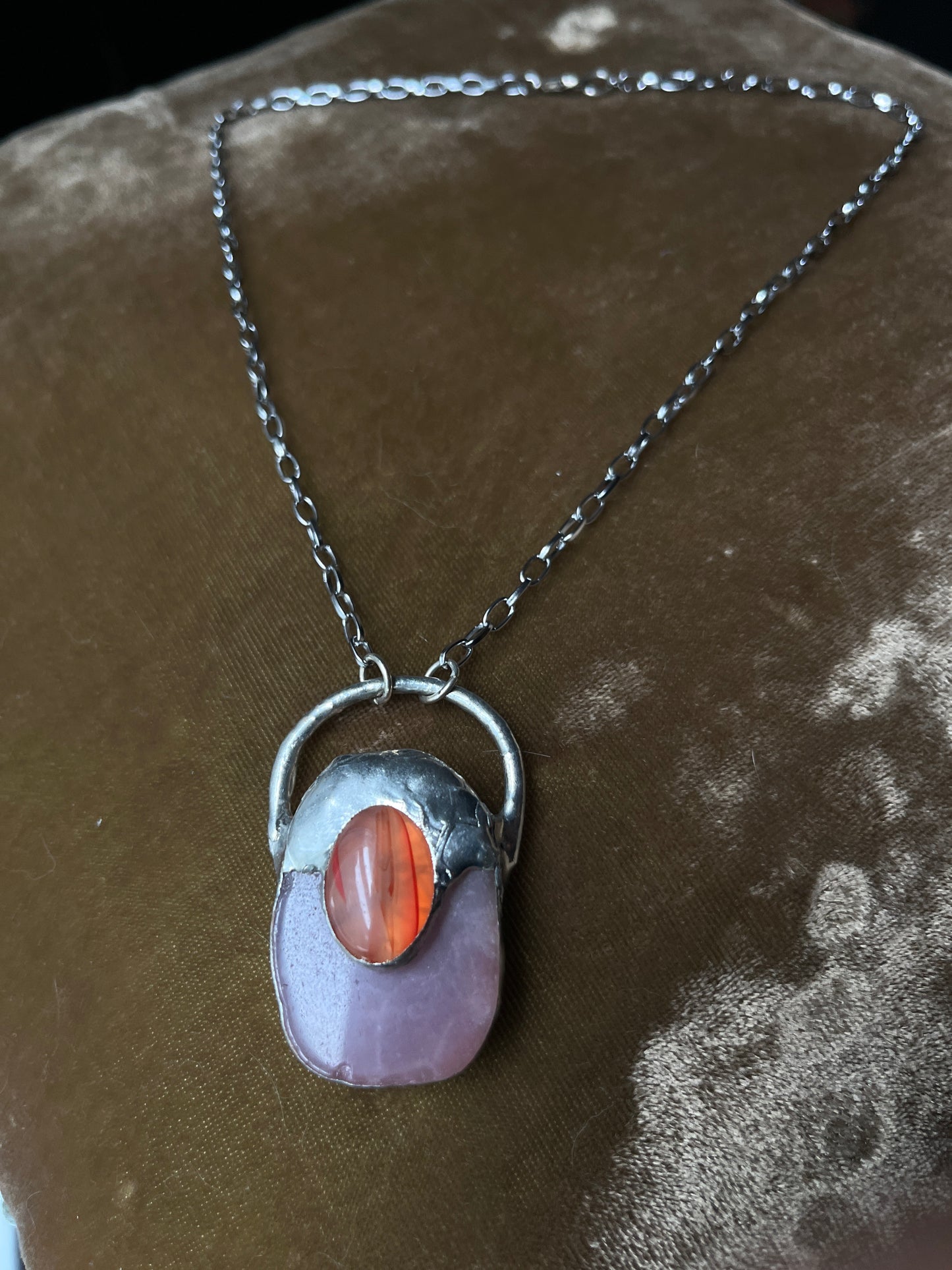 Blushed cardinal necklace