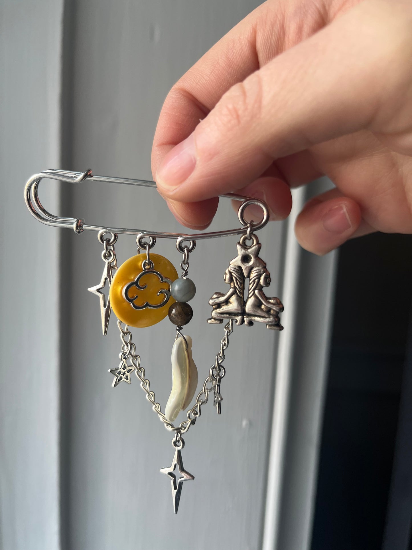 Gemini charm pin