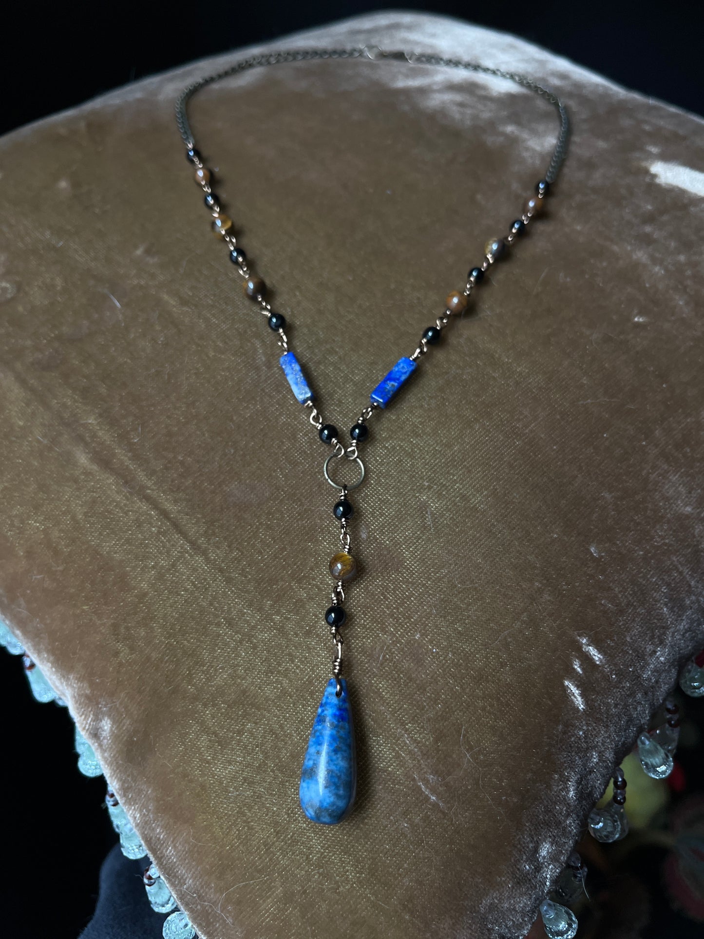 Lapis drop necklace