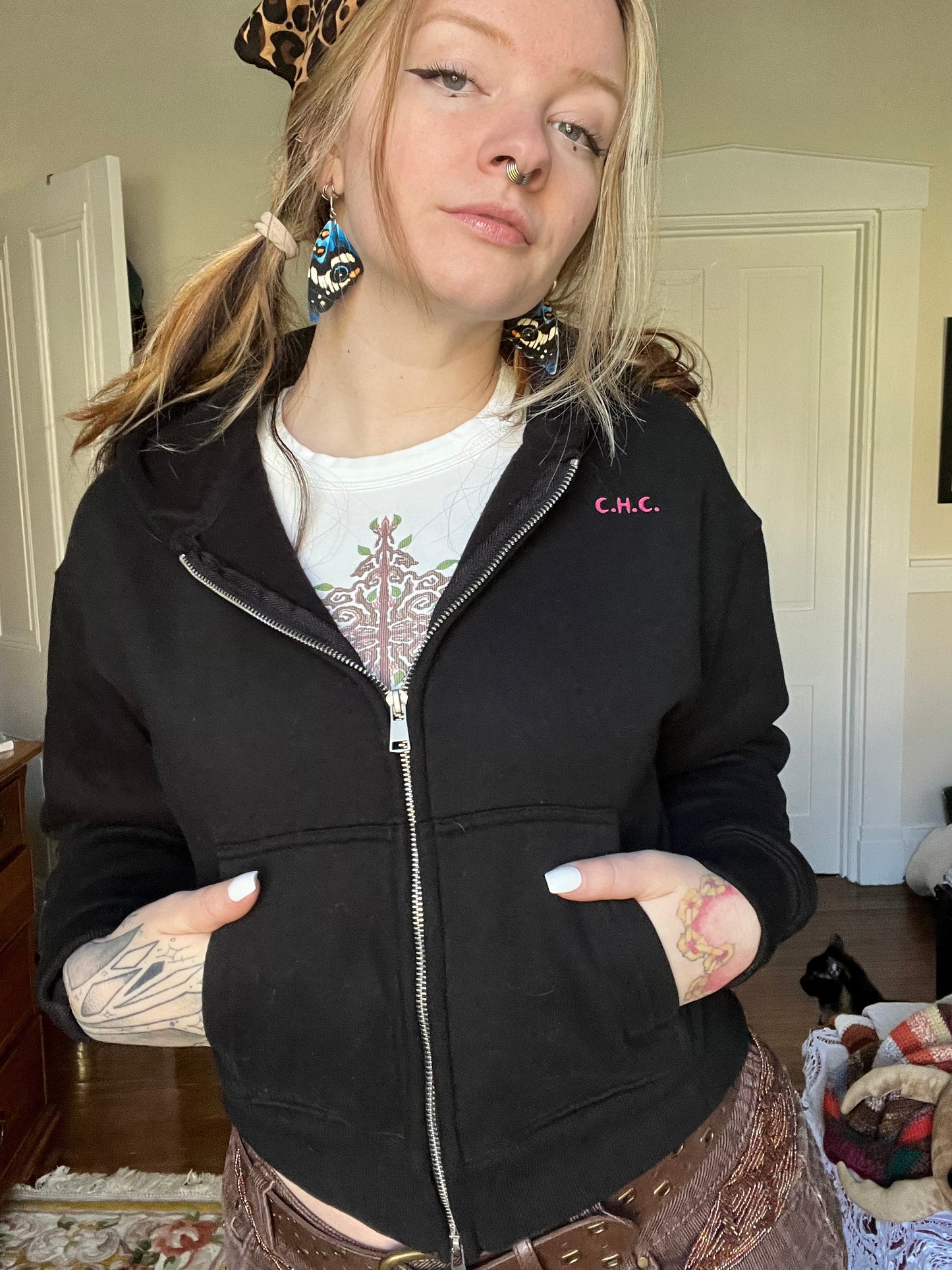 Shirley Temple crop zip up