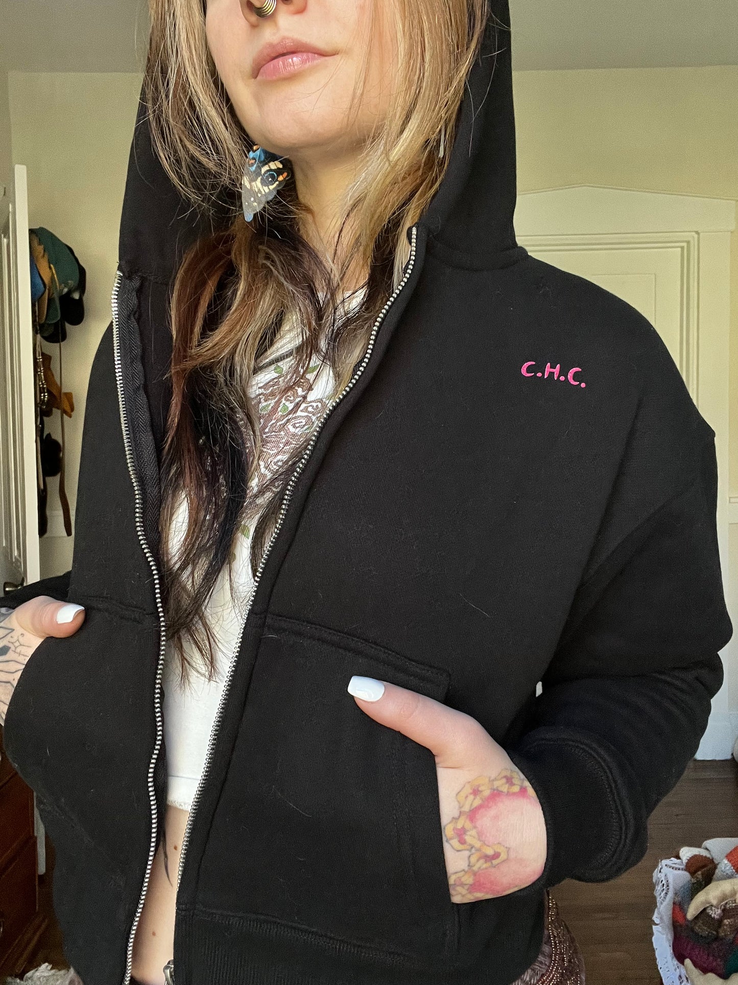 Shirley Temple crop zip up
