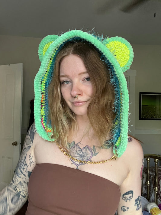 Reflective bear hood